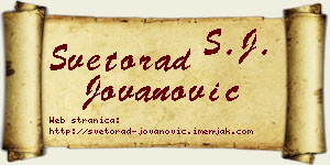 Svetorad Jovanović vizit kartica